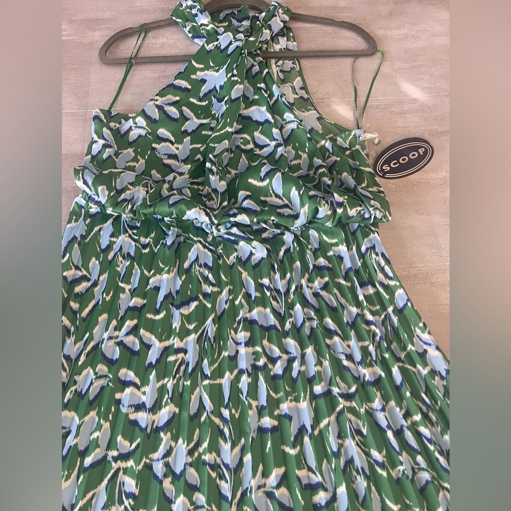 SCOOP- Floral Green and Blue Maxi Dress- Size 12-14 Nwt - Picture 3 of 8